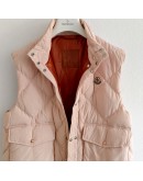 Moncler BIOIS GILET 女款菱格短版背心 粉