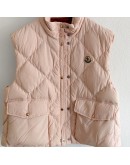 Moncler BIOIS GILET 女款菱格短版背心 粉