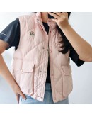 Moncler BIOIS GILET 女款菱格短版背心 粉