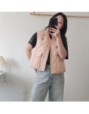 Moncler BIOIS GILET 女款菱格短版背心 粉