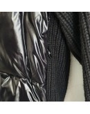 Moncler GARDIGAN TRICOT 立領羽絨毛線拼接外套 黑
