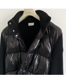 Moncler GARDIGAN TRICOT 立領羽絨毛線拼接外套 黑