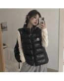 Moncler Ghany 小童小立領拉鍊亮面羽絨背心