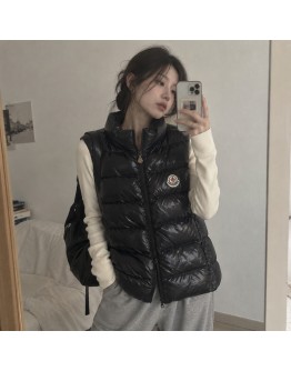 Moncler Ghany 小童小立領拉鍊亮面羽絨背心