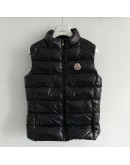 Moncler Ghany 小童小立領拉鍊亮面羽絨背心