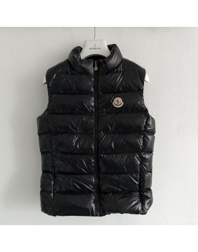 Moncler Ghany 小童小立領拉鍊亮面羽絨背心