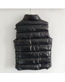 Moncler Ghany 小童小立領拉鍊亮面羽絨背心