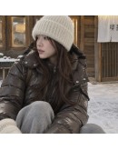 Moncler New Maya小童連帽拉鍊外套 深咖