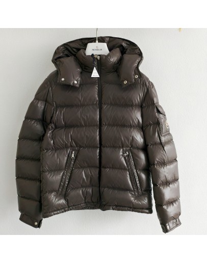 Moncler New Maya小童連帽拉鍊外套 深咖