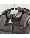 Moncler New Maya小童連帽拉鍊外套 深咖