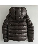 Moncler New Maya小童連帽拉鍊外套 深咖