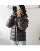 Moncler New Maya小童連帽拉鍊外套 深咖