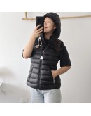 Moncler GLYGOSSE 女款連帽背心 黑