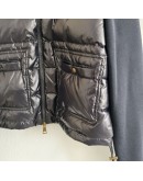Moncler MAGLIA APERTA CON ZI 女款雙口袋與絨針織拼接外套 深藍