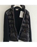 Moncler MAGLIA APERTA CON ZI 女款雙口袋與絨針織拼接外套 深藍