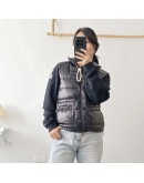 Moncler MAGLIA APERTA CON ZI 女款雙口袋與絨針織拼接外套 深藍