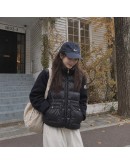 Moncler MAGLIA APERTA CON ZI 女款雙口袋與絨針織拼接外套 深藍