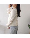 Moncler Cardigan 雙口袋針織袖外套 白(無口袋款)