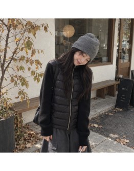 Moncler Cardigan 女款鋪棉羊毛針織開襟衫 黑