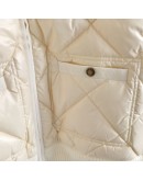 Moncler Cardigan 菱格拼接雙口袋外套 白