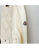 Moncler Cardigan 菱格拼接雙口袋外套 白
