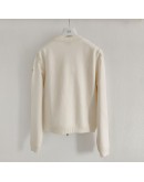 Moncler Cardigan 菱格拼接雙口袋外套 白