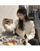 Moncler Cardigan 菱格拼接雙口袋外套 白