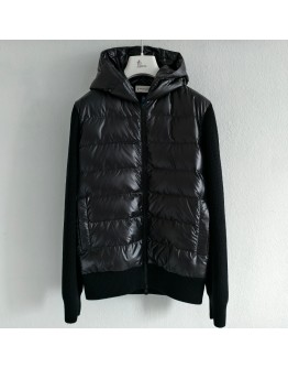 Moncler Cardigan 男款針織拼接羽絨外套 黑