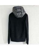 Moncler Cardigan 男款針織拼接羽絨外套 黑