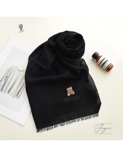 Moschino 薄款圍巾 50173 016 黑色 