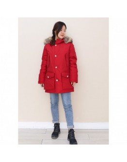 Woolrich 2028小童羽絨外套 紅/黃內裡