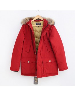 Woolrich 2028小童羽絨外套 紅/黃內裡