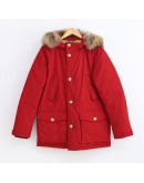 Woolrich 2028小童羽絨外套 紅/黃內裡