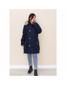 Woolrich 2880羽絨外套 藏藍/黃內裡