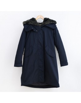 Woolrich 2824羽絨長版外套 藏藍色