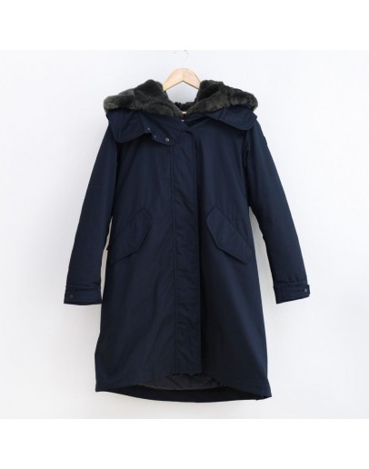 Woolrich 2824羽絨長版外套 藏藍色