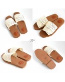 Chloe 拖鞋 蕾絲白