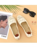 Chloe 白蕾絲漁夫鞋