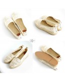 Chloe 白蕾絲漁夫鞋